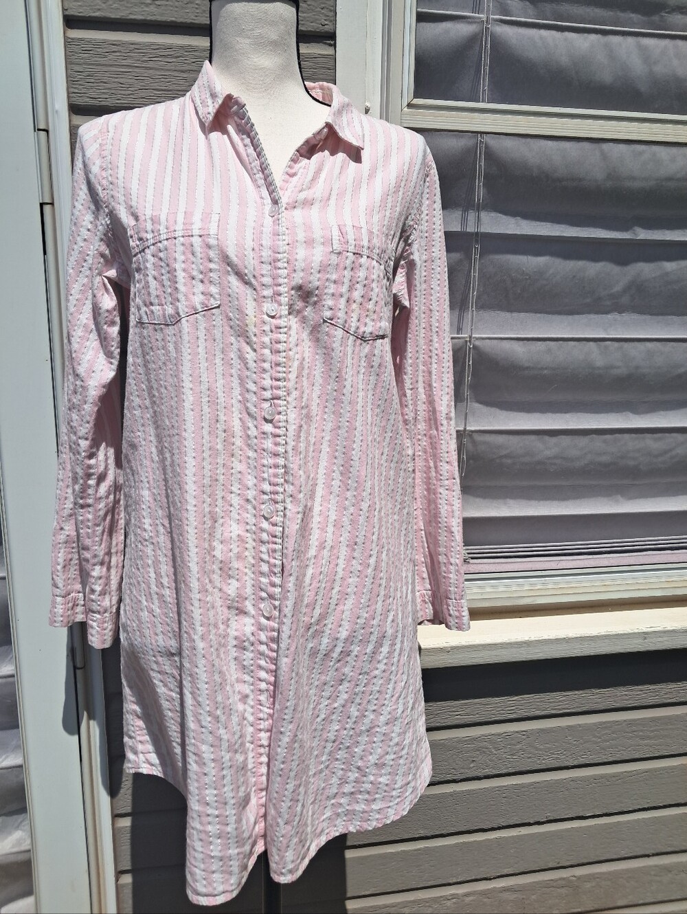 Victoria's Secret Pink and White Striped Button-Front Tunic